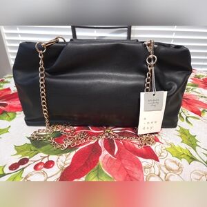 A New Day Black Women's Bag with Gold Chain